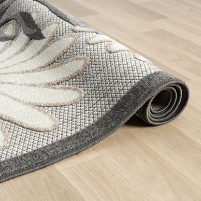Paradise 537 Silver Indoor Outdoor Modern Rug