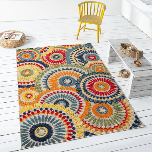 Paradise 538 Multi Indoor Outdoor Modern Rug