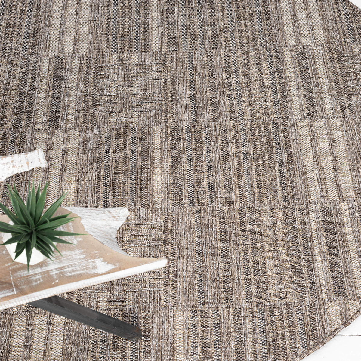 Park 561 Earth Indoor Outdoor Modern Round Rug