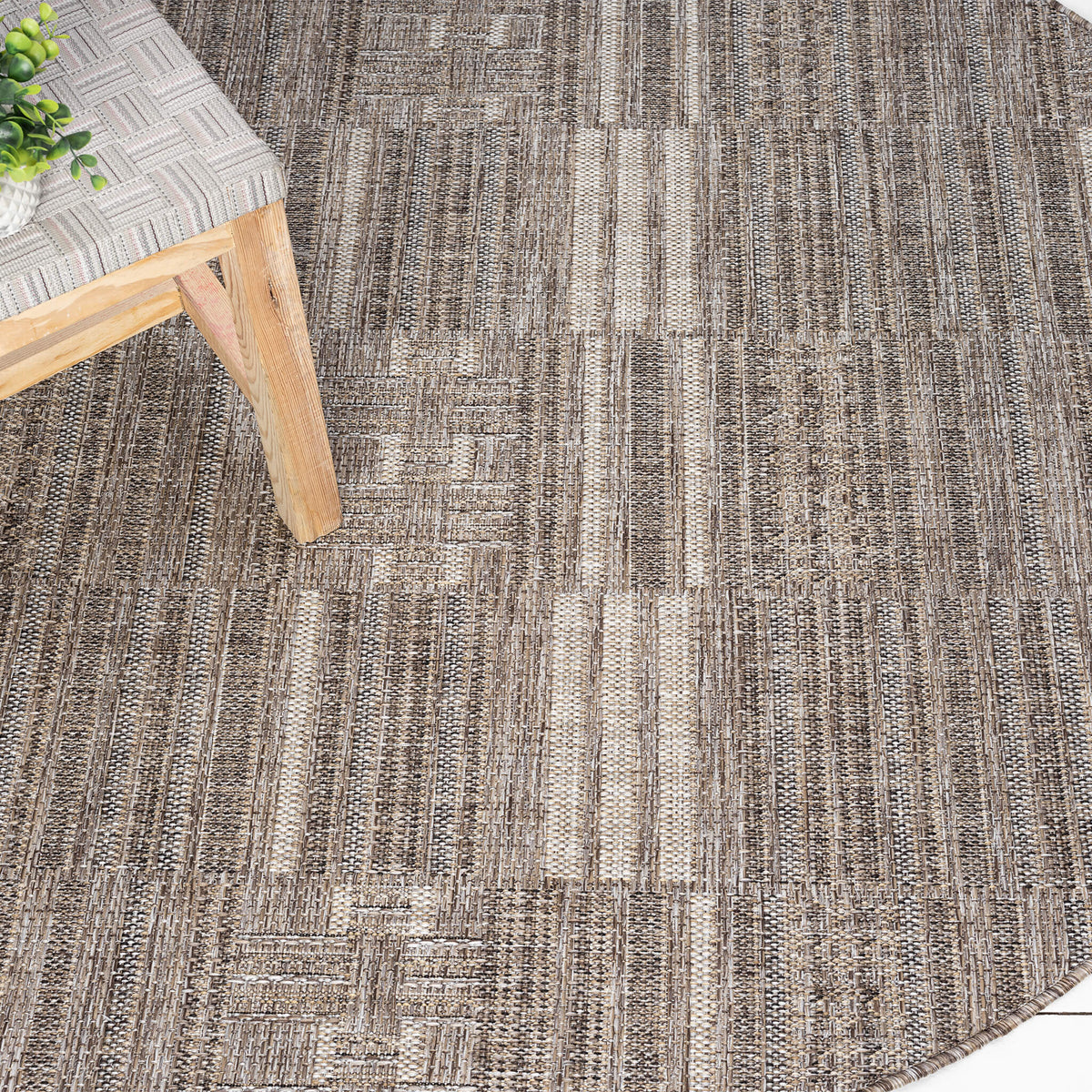 Park 561 Earth Indoor Outdoor Modern Round Rug