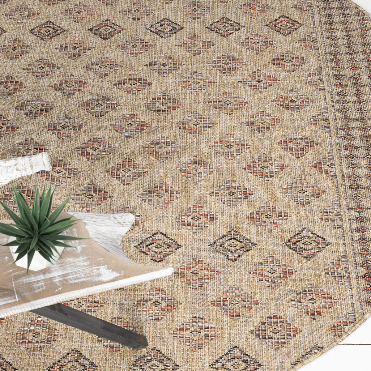 Park 562 Fawn Indoor Outdoor Modern Round Rug