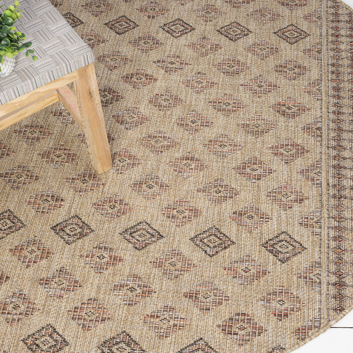 Park 562 Fawn Indoor Outdoor Modern Round Rug