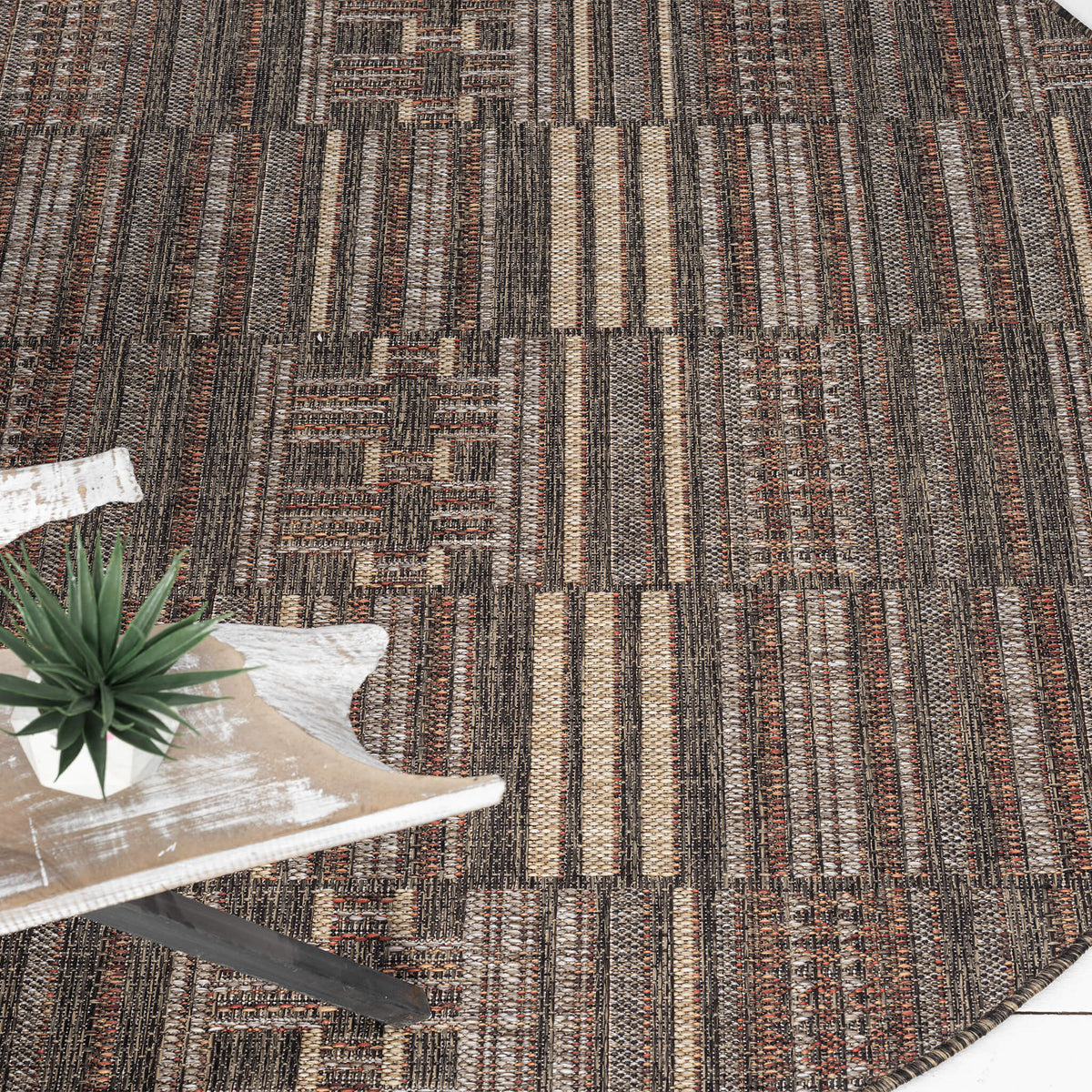Park 563 Terra Indoor Outdoor Modern Round Rug