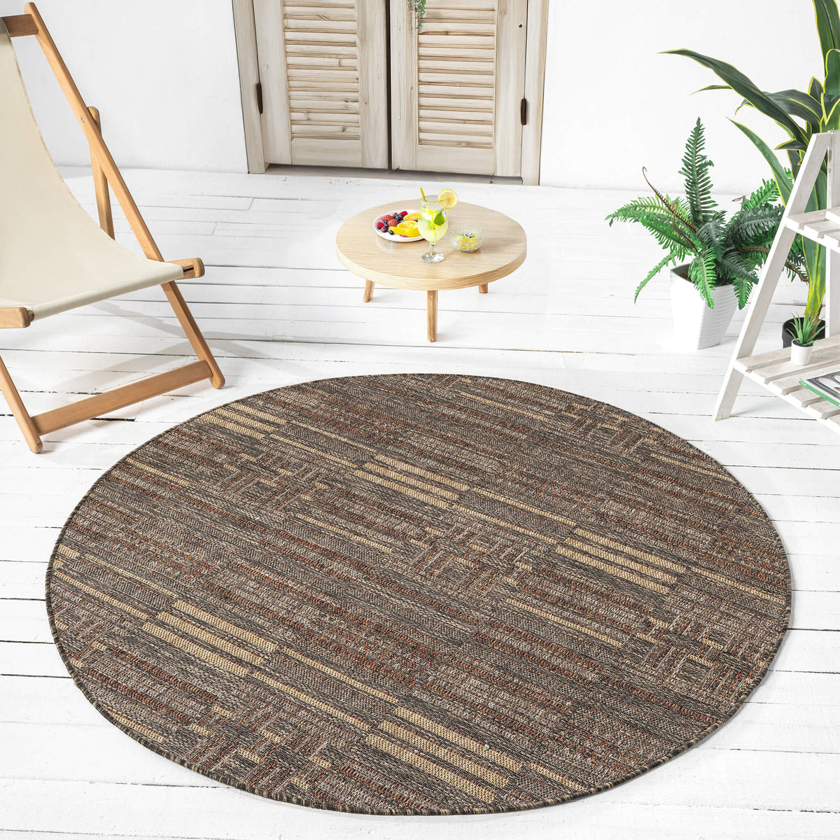 Park 563 Terra Indoor Outdoor Modern Round Rug