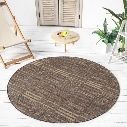 Park 563 Terra Indoor Outdoor Modern Round Rug