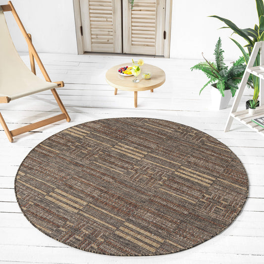 Park 563 Terra Indoor Outdoor Modern Round Rug