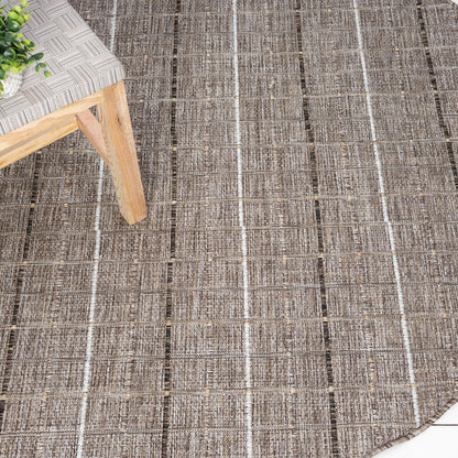 Park 577 Natural Indoor Outdoor Modern Round Rug