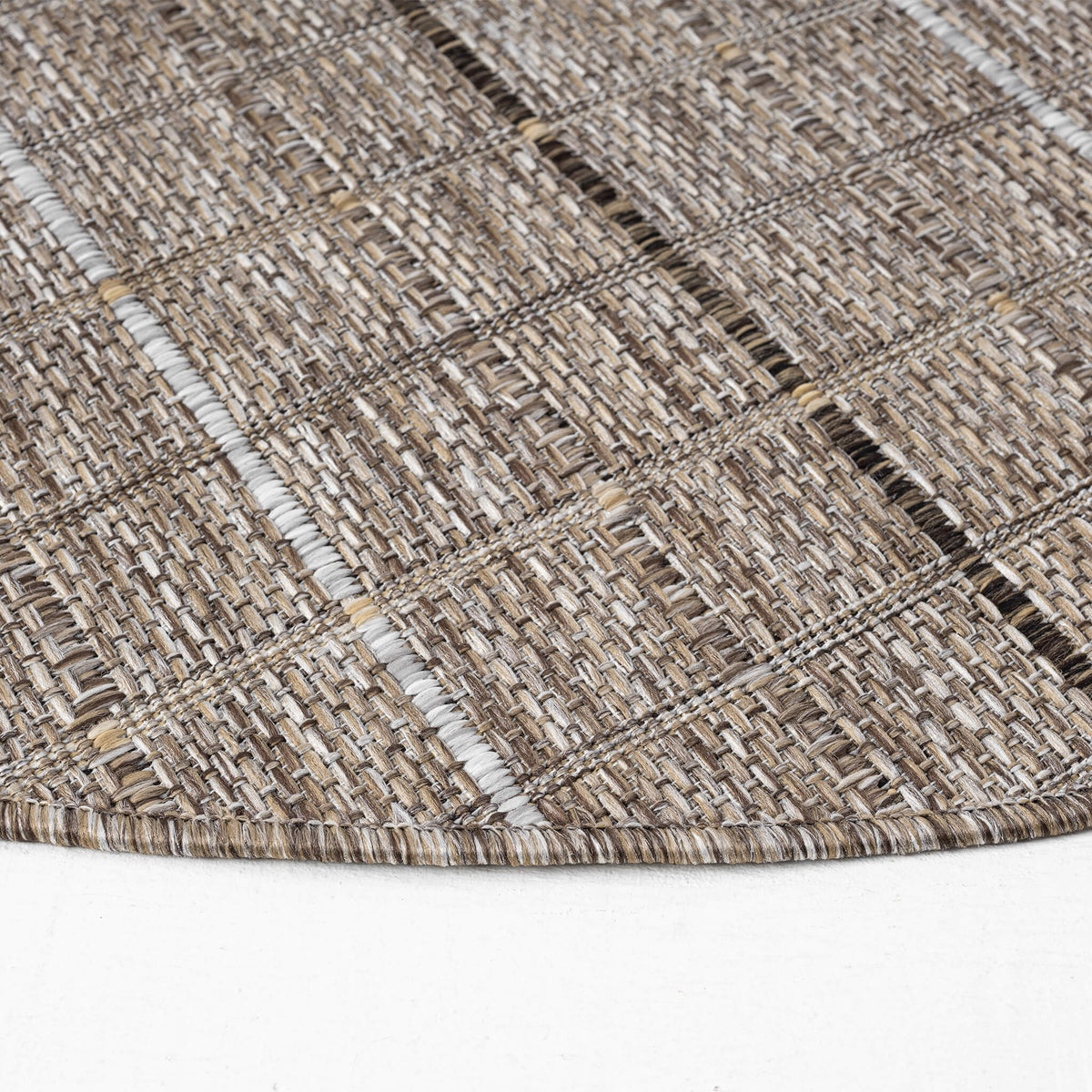 Park 577 Natural Indoor Outdoor Modern Round Rug