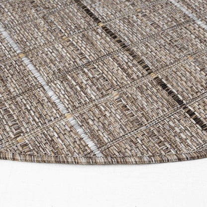 Park 577 Natural Indoor Outdoor Modern Round Rug