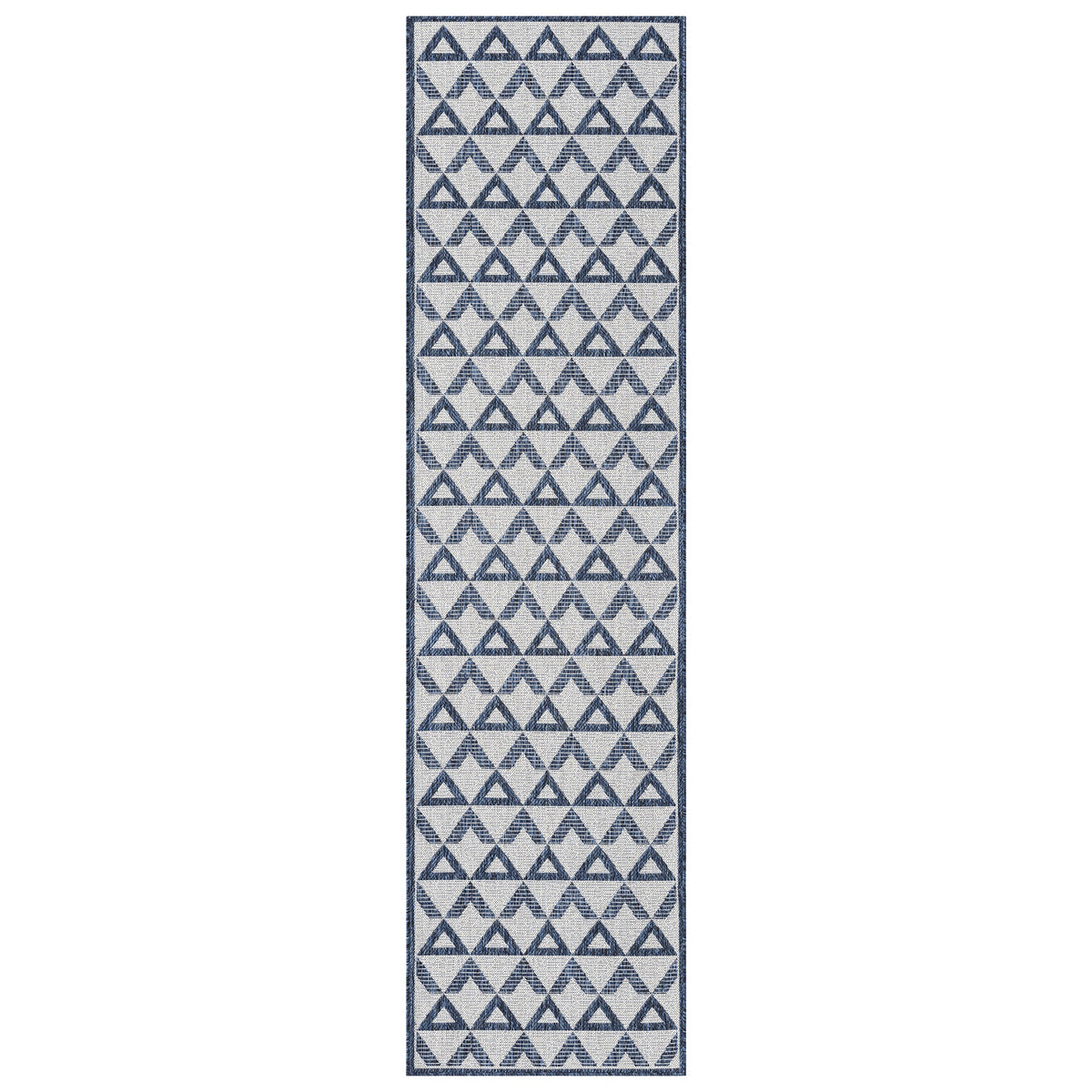 Patio 457 Indigo Indoor Outdoor Indoor/Outdoor, Flatweave Hallway Runner