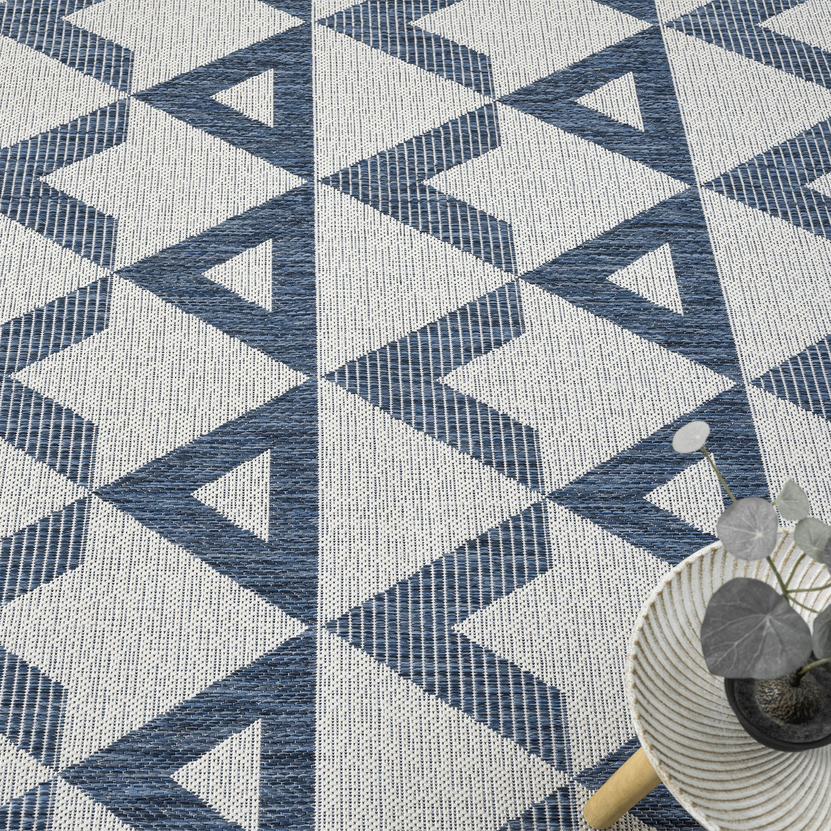 Patio 457 Indigo Indoor Outdoor Indoor/Outdoor, Flatweave Rug