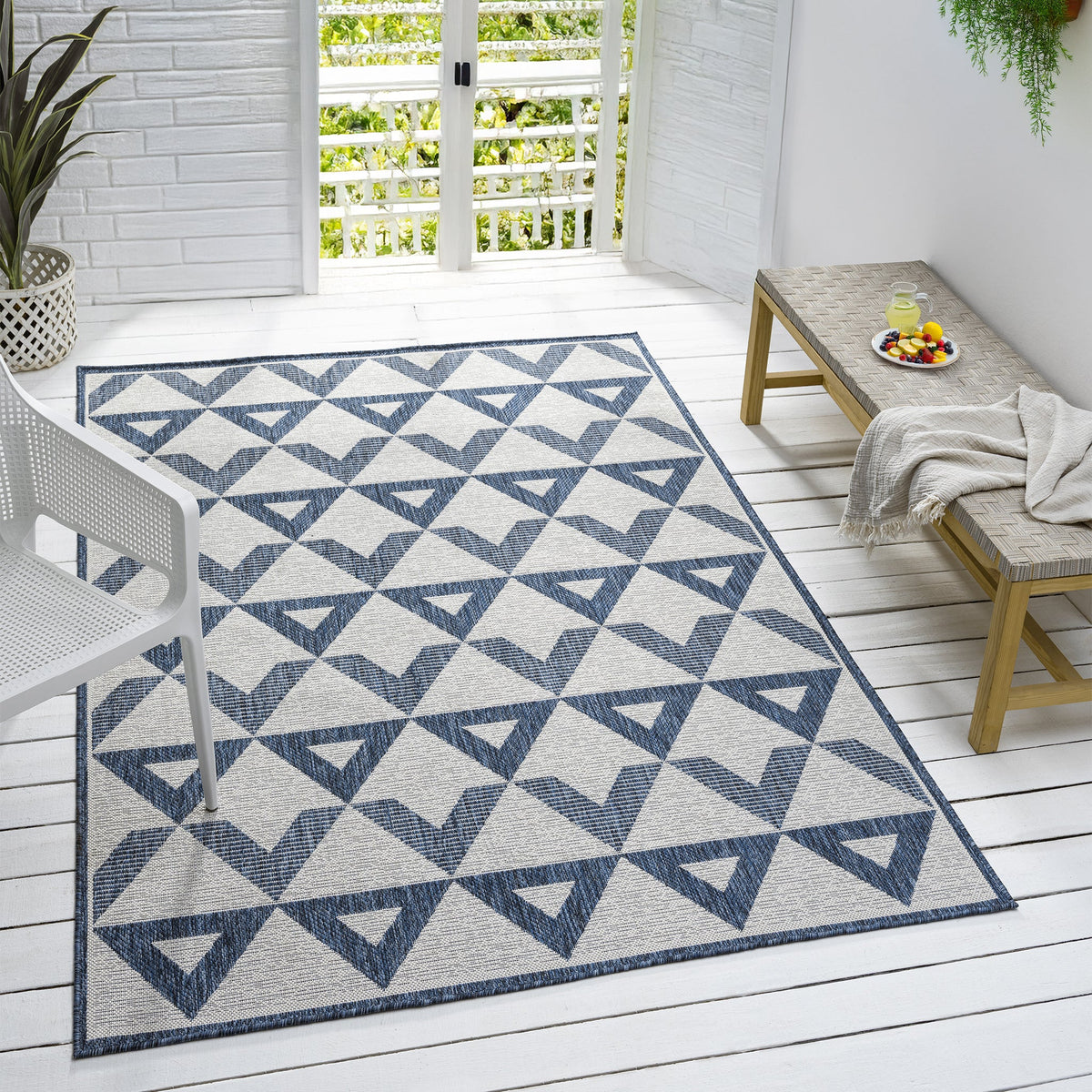 Patio 457 Indigo Indoor Outdoor Indoor/Outdoor, Flatweave Rug