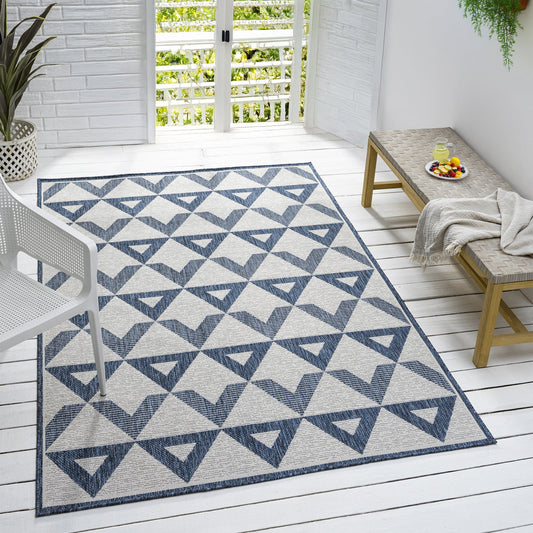Patio 457 Indigo Indoor Outdoor Indoor/Outdoor, Flatweave Rug