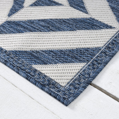Patio 458 Aqua Indoor Outdoor Indoor/Outdoor, Flatweave Rug
