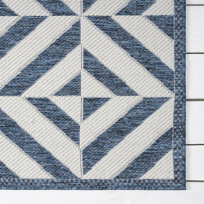 Patio 458 Aqua Indoor Outdoor Indoor/Outdoor, Flatweave Rug