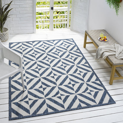Patio 458 Aqua Indoor Outdoor Indoor/Outdoor, Flatweave Rug