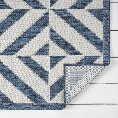 Patio 458 Aqua Indoor Outdoor Indoor/Outdoor, Flatweave Rug
