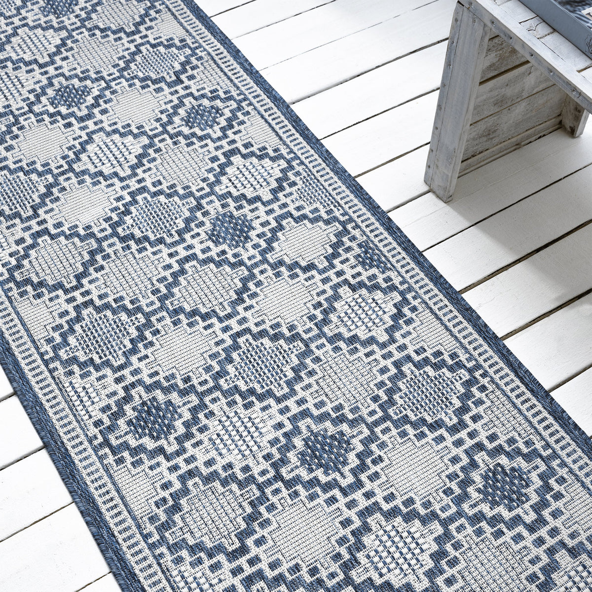 Patio 459 Arctic Indoor Outdoor Indoor/Outdoor, Flatweave Hallway Runner