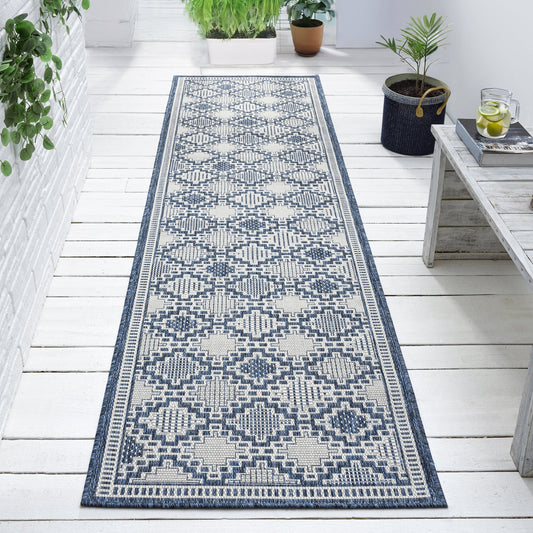 Patio 459 Arctic Indoor Outdoor Indoor/Outdoor, Flatweave Hallway Runner