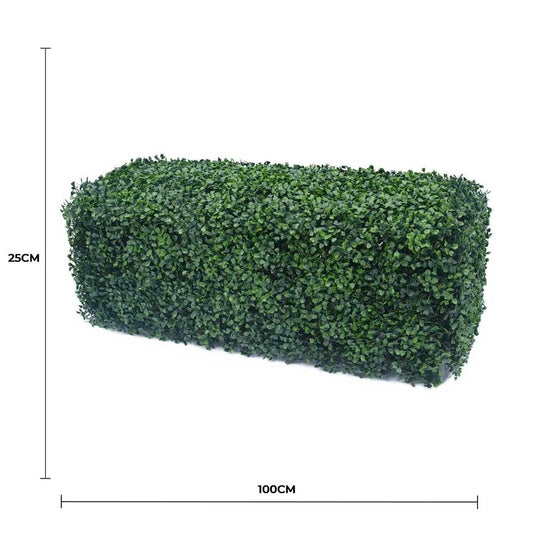 Portable Boxwood Hedge UV Resistant 25cm High 100cm Long - Image 2