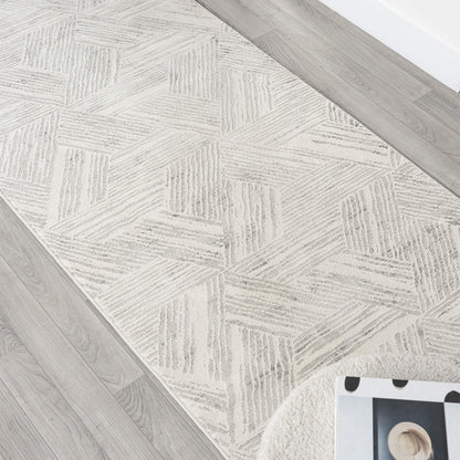 Portland 840 Lt Grey Modern Hallway Runner