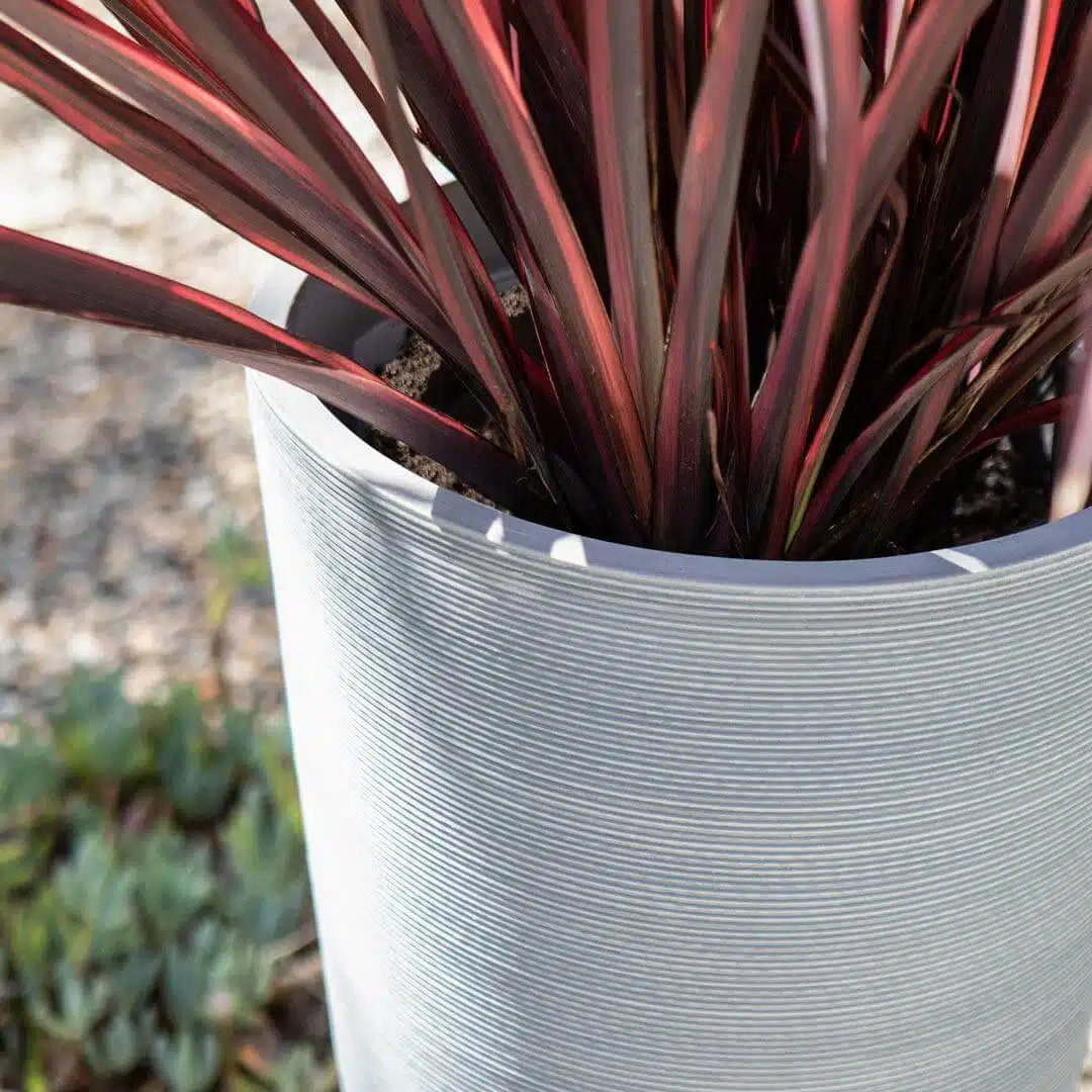 Decorative Large Modern Grey Round Planter 71cm - Image 4