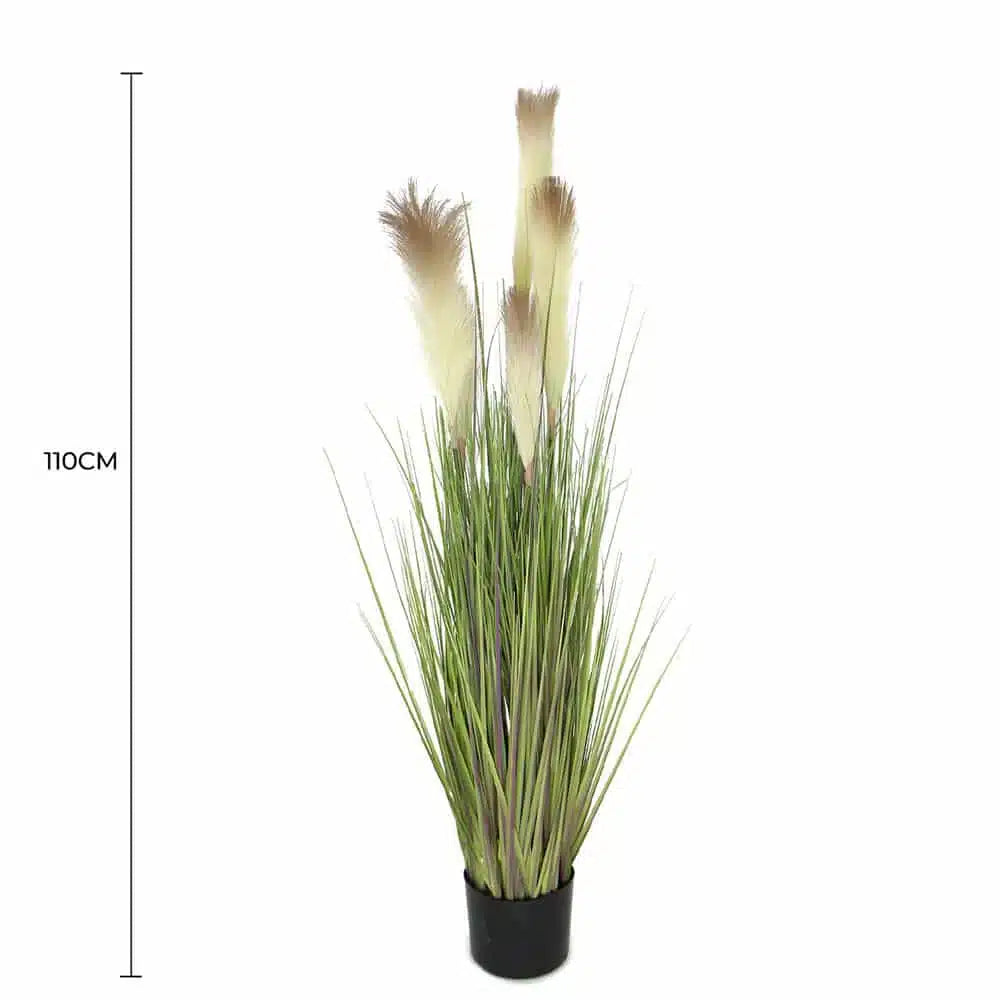 Potted Flowering Artificial Foxtail Plant 110cm - Image 2