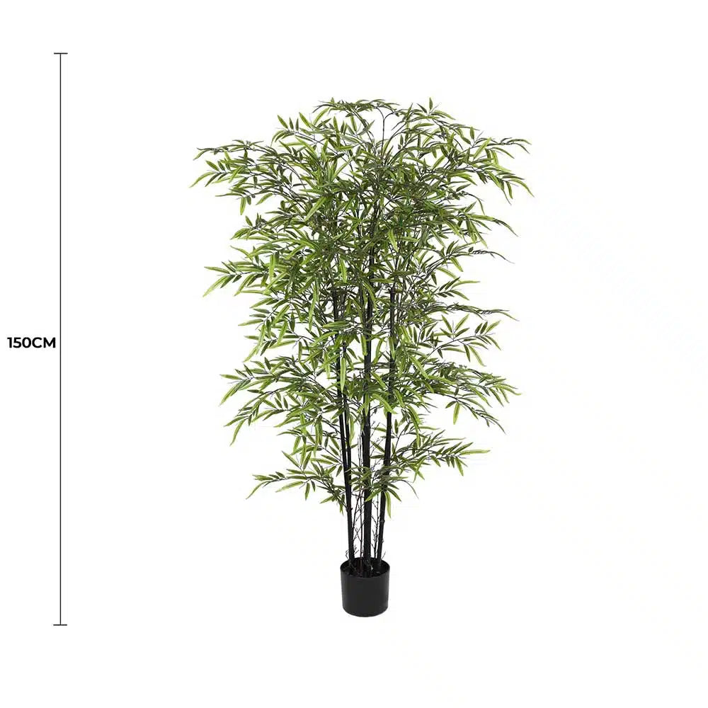 Premium Dense Artificial Black Bamboo 150cm - Image 2