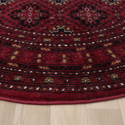 Royal 521 Red Traditional, Classic Round Rug