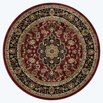 Royal 524 Red Traditional, Classic Round Rug