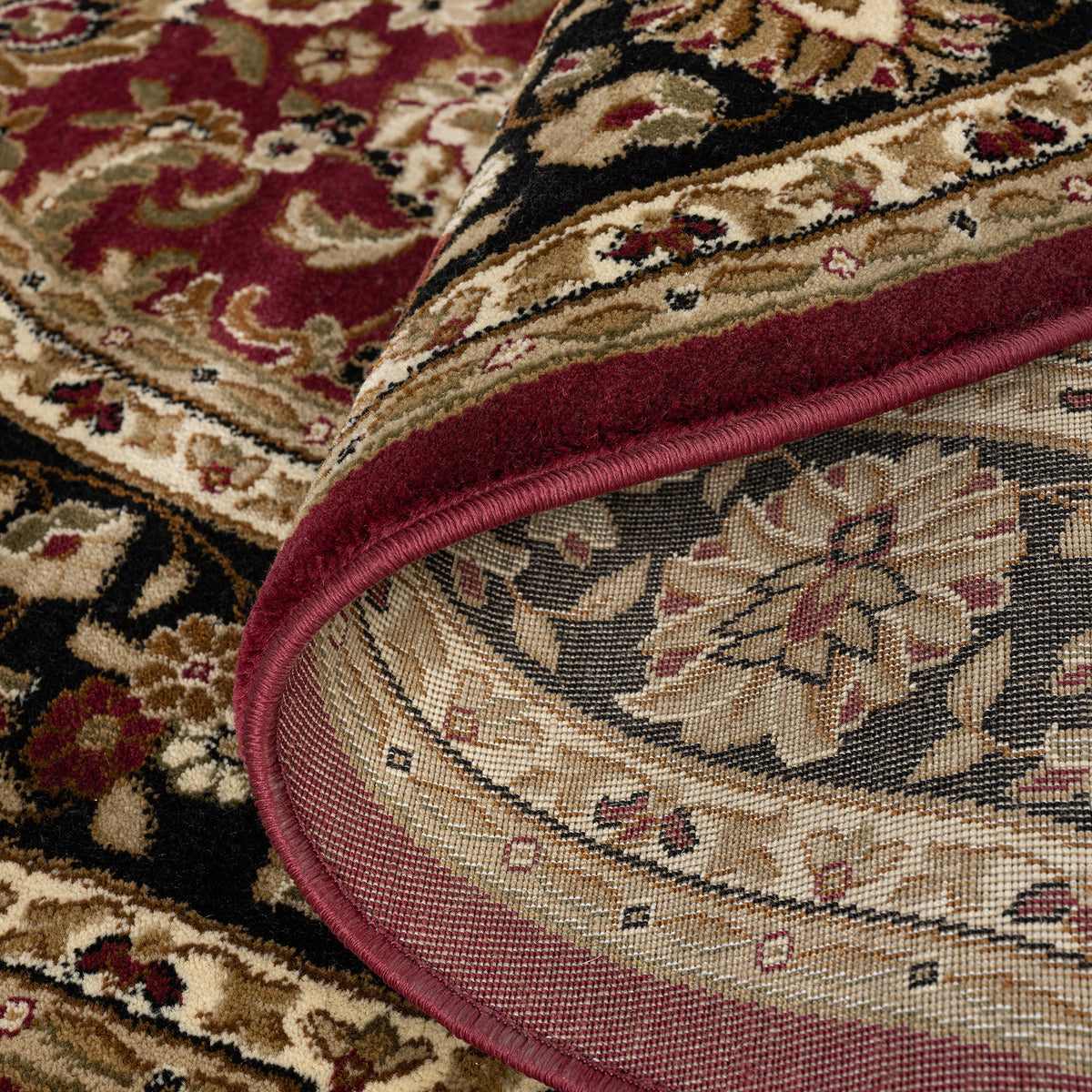 Royal 524 Red Traditional, Classic Round Rug