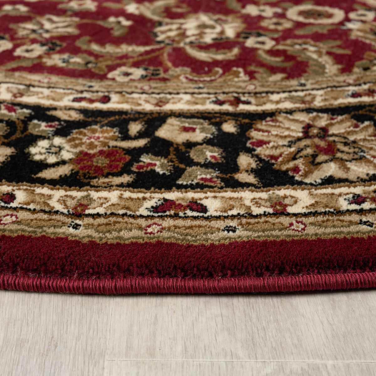 Royal 524 Red Traditional, Classic Round Rug