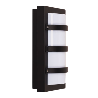 IP65 Premium Outdoor Bulkhead 32x18cm - Trio Black