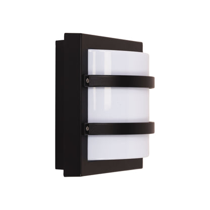 IP65 Premium Outdoor Bulkhead 24x24cm - Largo Black