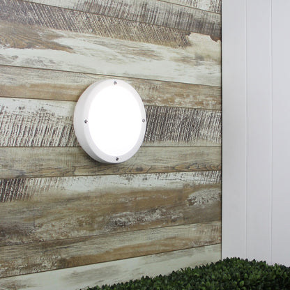 IP65 Premium Outdoor Bulkhead 27cm - Primo White
