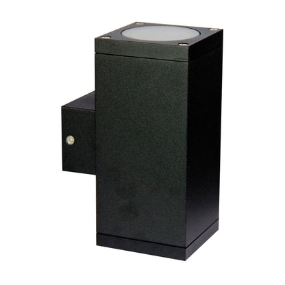 Sg Quality Outdoor Wall Light in Black - Kube Twin Black
