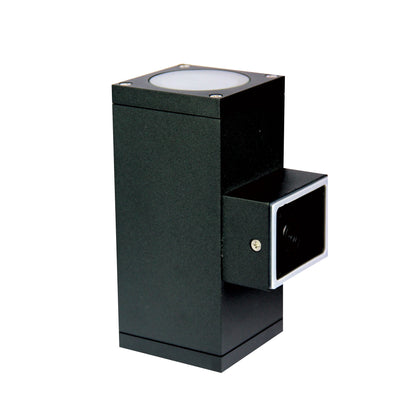 Sg Quality Outdoor Wall Light in Black - Kube Twin Black