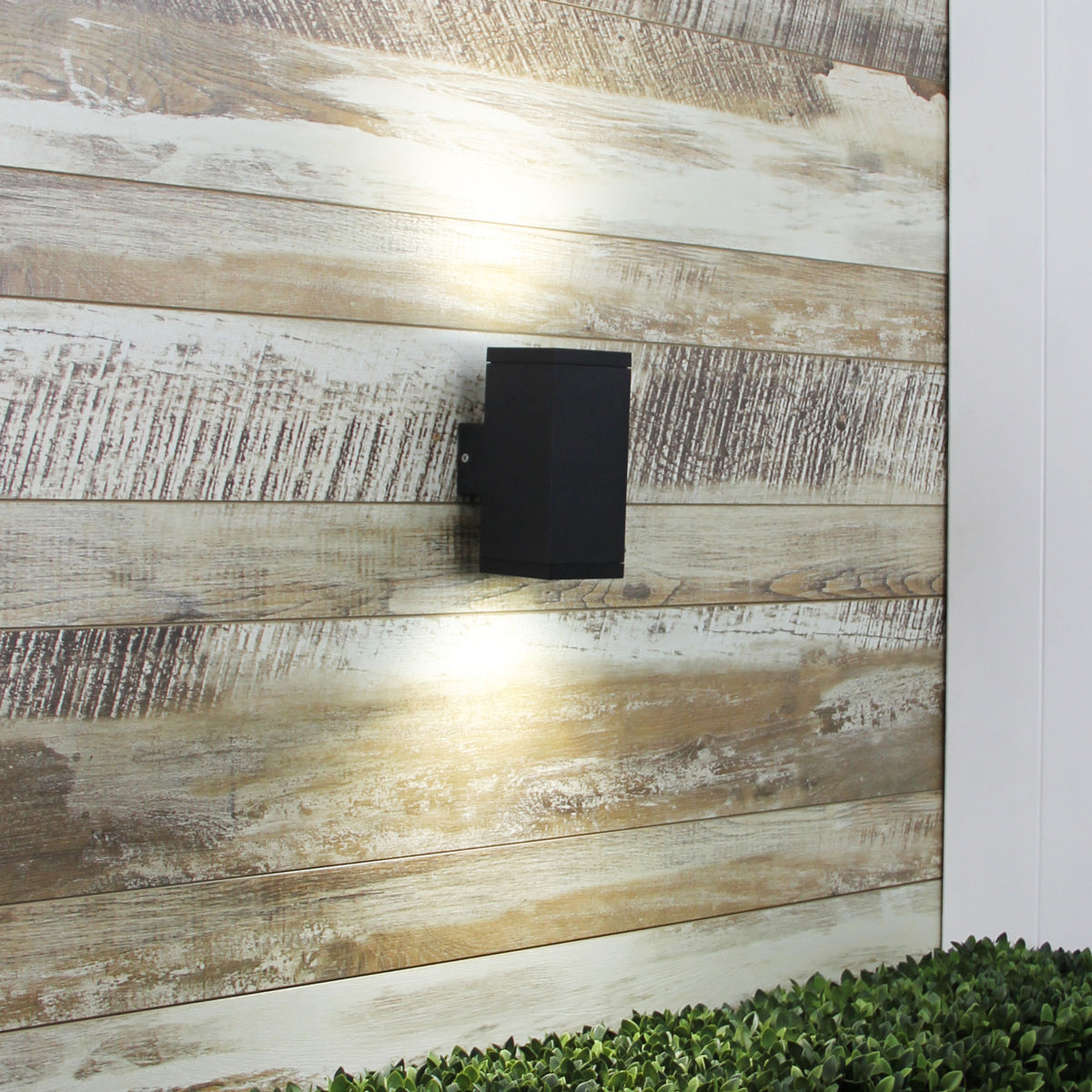 Sg Quality Outdoor Wall Light in Black - Kube Twin Black