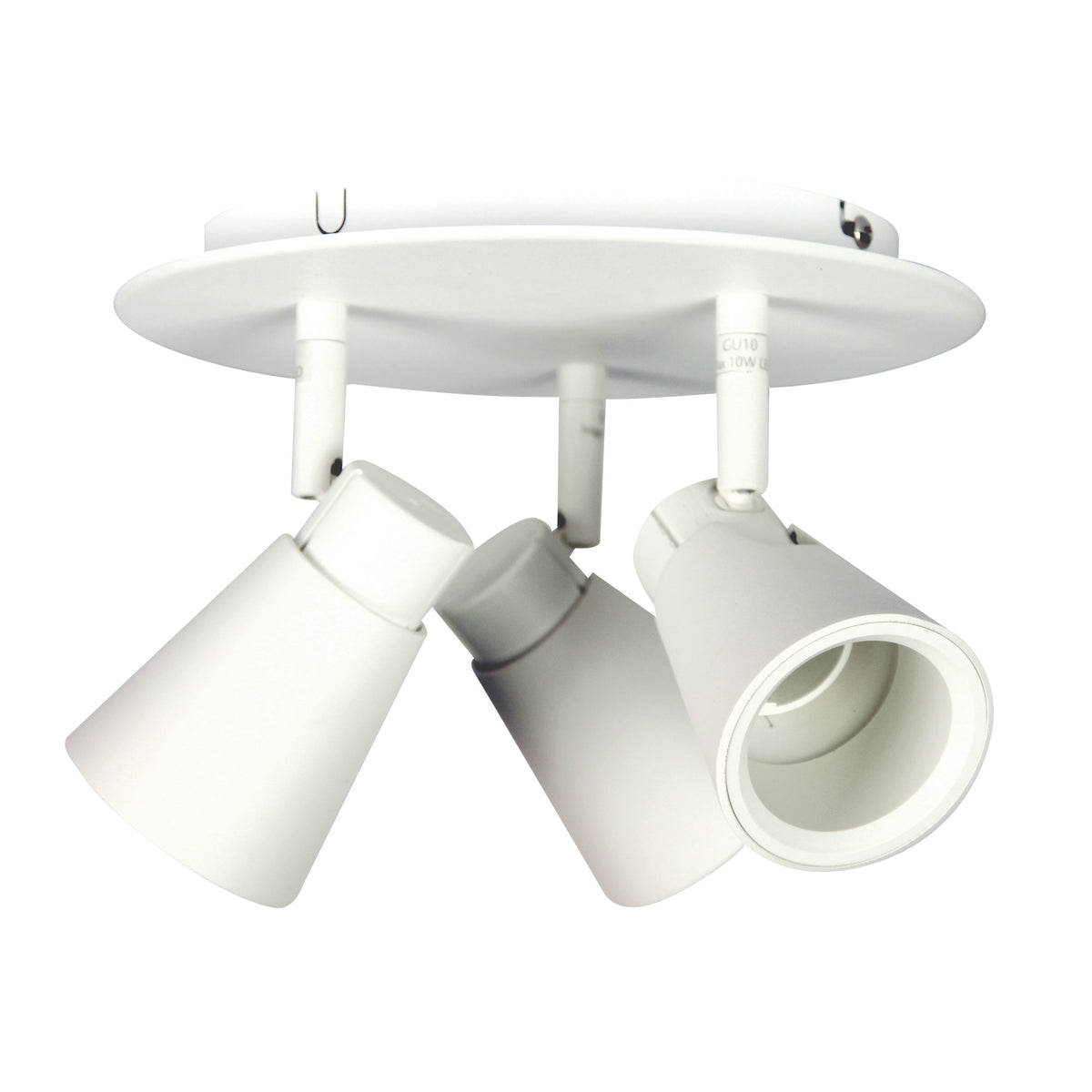 LED Ready GU10 Adjustable Spotlight - Zoom 3 Light Round