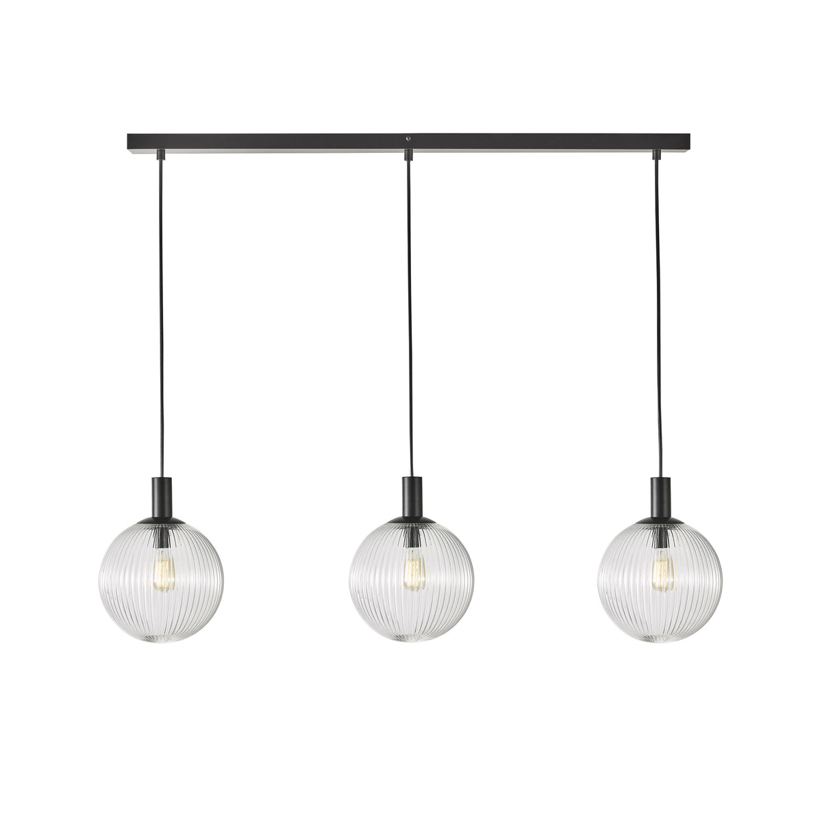 3 Light Clear Glass Pendant - Legarno Trilight