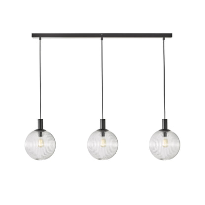 3 Light Clear Glass Pendant - Legarno Trilight
