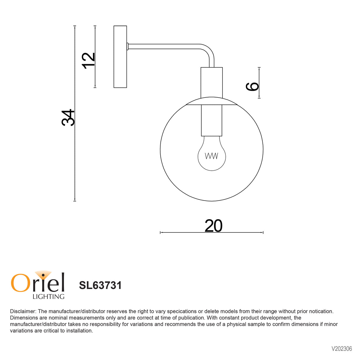 Clear Glass Wall Sconce - Legarno Wall