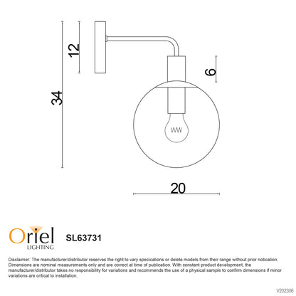Clear Glass Wall Sconce - Legarno Wall