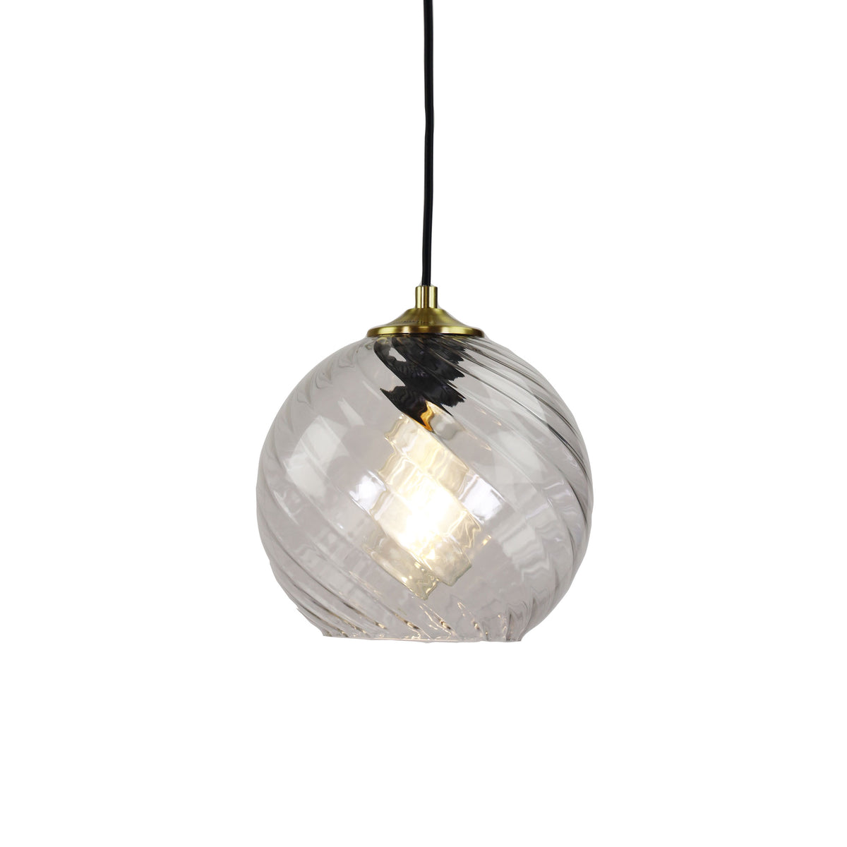 Single Clear Glass Pendant - Twist.20