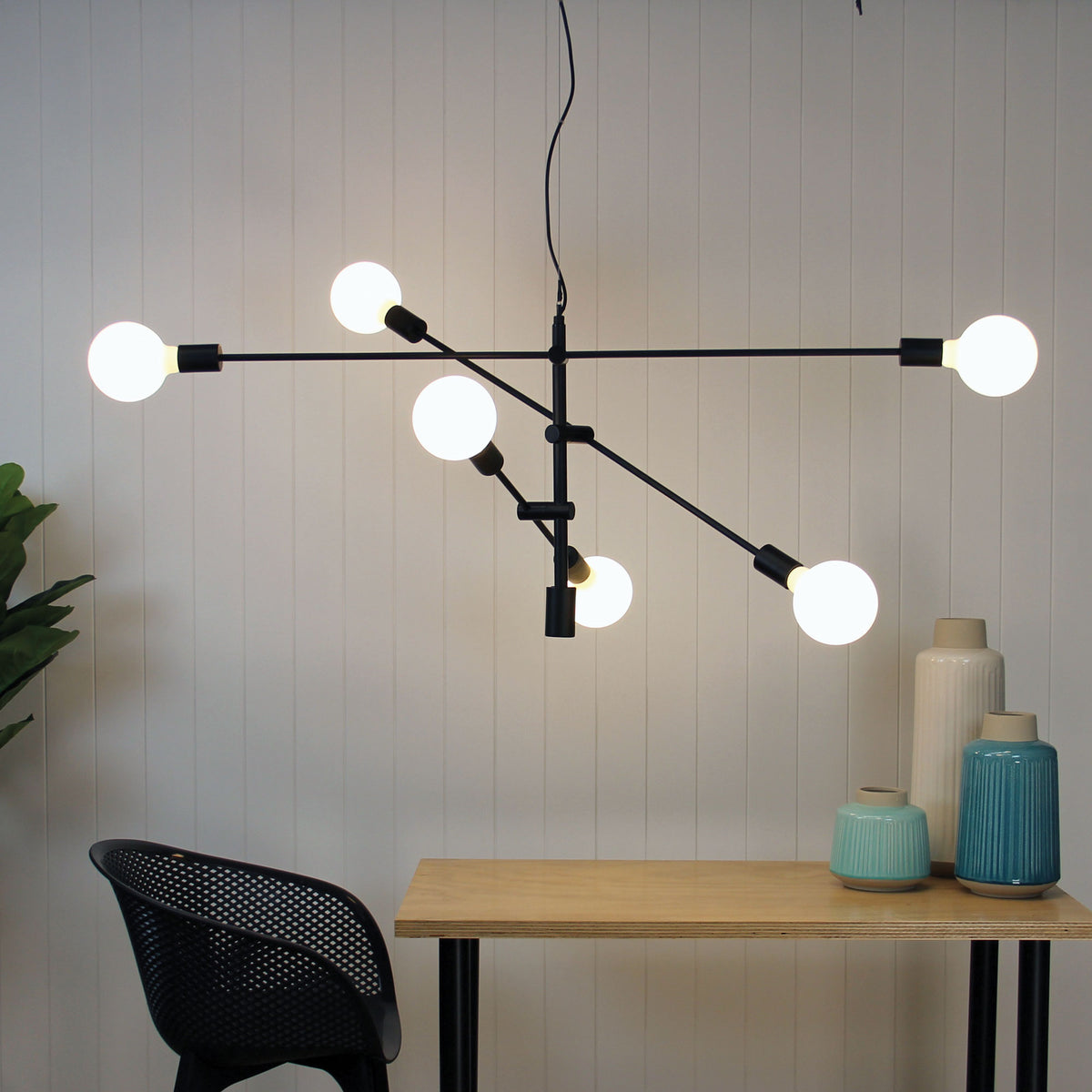 Large Contemporary Pendant - Chelsea.120 Black