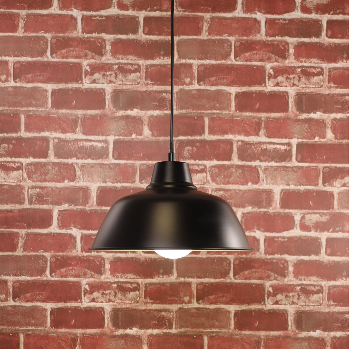 Retro Industrial Pendant Black - Forge 300