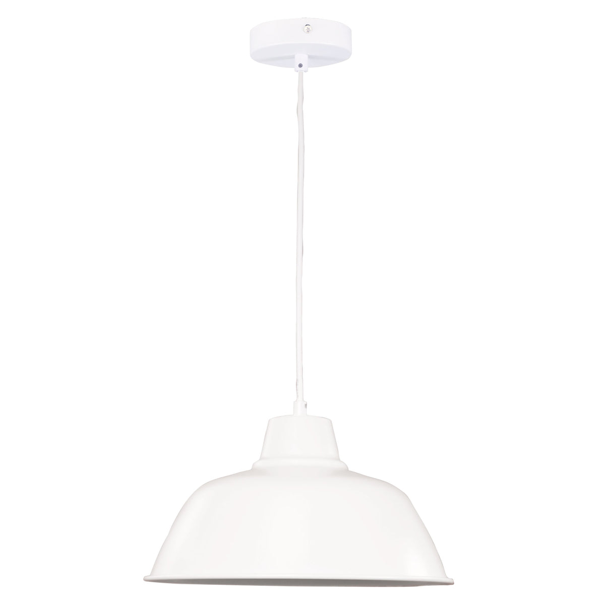 Retro Industrial Pendant White - Forge 300