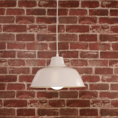 Retro Industrial Pendant White - Forge 300