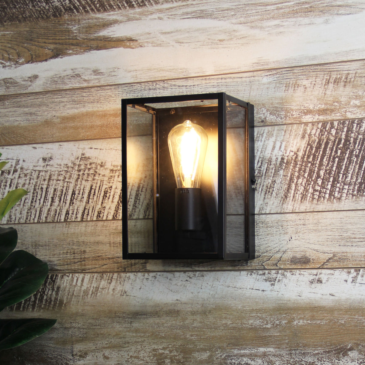 Urban Retro Wall Light with Clear Glass - Eaton Wall