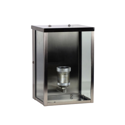 Brushed Chrome Hamptons Style Outdoor Wall Sconce - Oakland Brushed Chrome